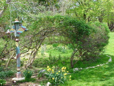 Mary's merry duckpole by the little pond in Barnstable, Cummaquid Mid Cape Cod