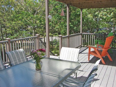 Share a meal and enjoy the privacy on either deck in Oak Bluffs Martha's Vineyard
