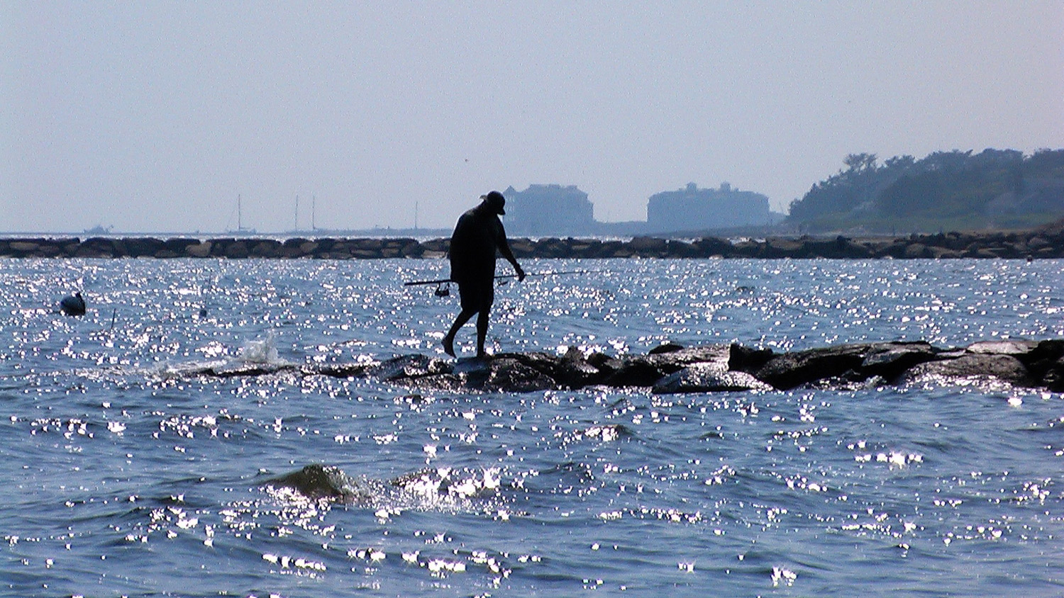 Fishing from a jetty