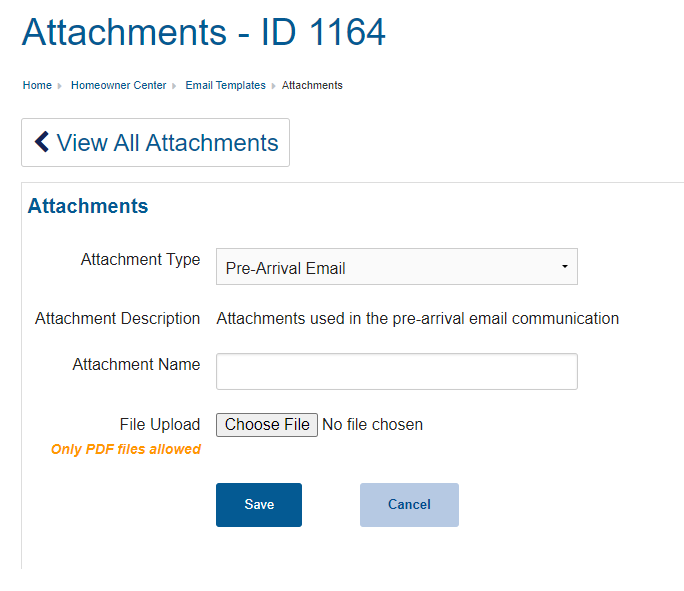 Upload New Attachment form