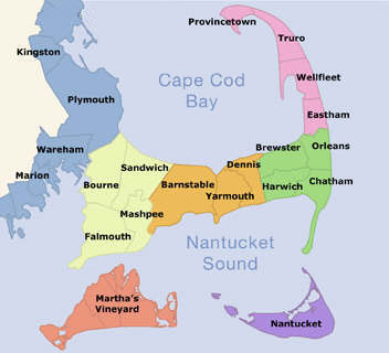 Cape & Islands Map